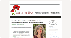 Desktop Screenshot of marianne-sikor.de