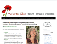 Tablet Screenshot of marianne-sikor.de